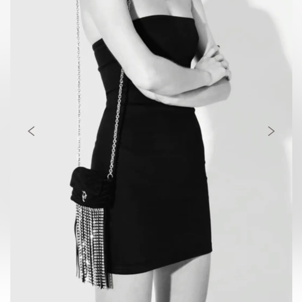 Rebecca Minkoff Edie fringe suede bag rhinestone purse micro blogger favorite